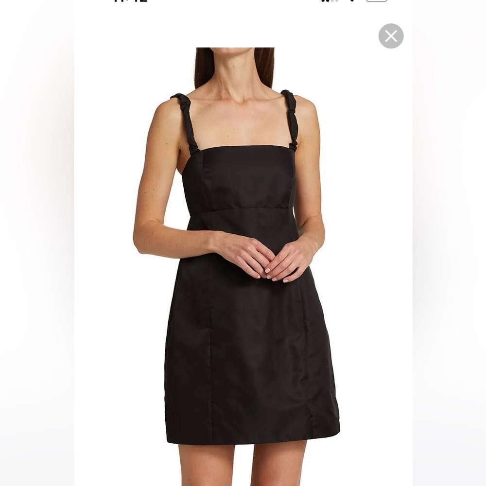 Ganni Black Nylon Mini Dress